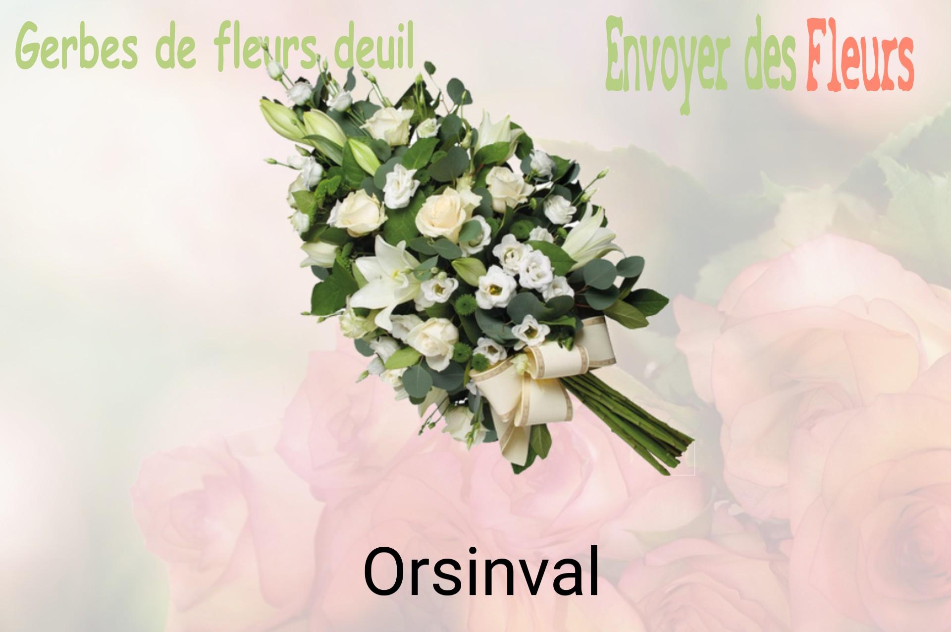 Gerbe de fleurs de deuil livrée à Orsinval